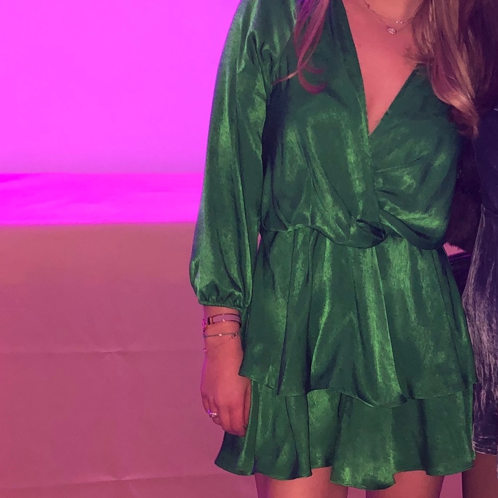 Green zara dress